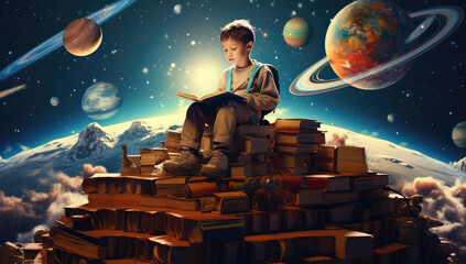 Wall Mural - the book cover for what is learning, world of knowledge