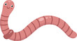 © LadadikArt - Cartoon worm character. Happy face animal mascot