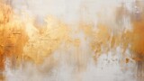 Fototapeta Most - Art modern oil and acrylic smear blot canvas painting wall. Abstract texture gold, bronze, beige and white color stain brushstroke texture background