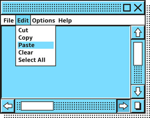 Wall Mural - retro os window. old pc interface template