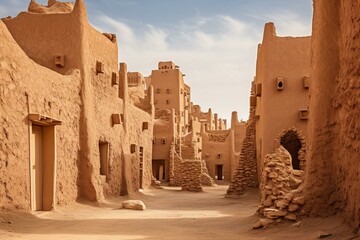 Historic ad-Diriyah, a UNESCO World Heritage Site near Riyadh, Saudi Arabia. Generative AI