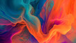 水や炎のように流れるオレンジ、青、紫の色彩 No.005  Orange, Blue, and Purple Colors Flowing like Water or Fire on a Background Generative AI