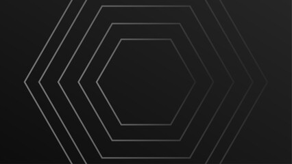 Modern Dark futuristic geometric background. Futuristic hi-technology concept. Horizontal banner template. Suit for cover, banner, brochure, corporate, poster, presentation, website