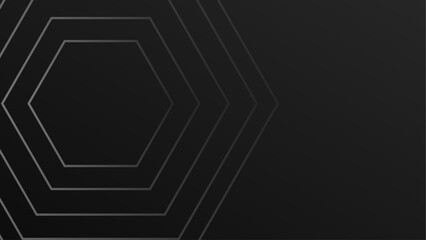 Modern Dark futuristic geometric background. Futuristic hi-technology concept. Horizontal banner template. Suit for cover, banner, brochure, corporate, poster, presentation, website