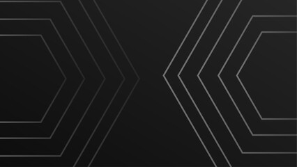 Modern Dark futuristic geometric background. Futuristic hi-technology concept. Horizontal banner template. Suit for cover, banner, brochure, corporate, poster, presentation, website