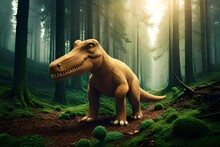 Dinosaur In The Forest