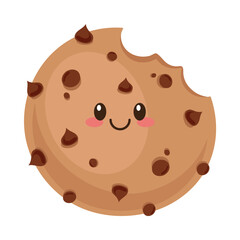 Wall Mural - cookie kawaii food bitten cartoon