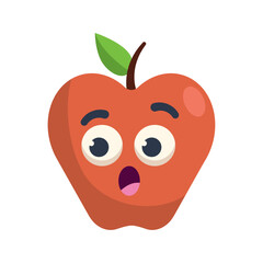 Wall Mural - kawaii apple icon