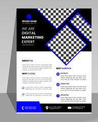 Corporate flyer design vector template, Creative and modern flyer you can used commercial business.