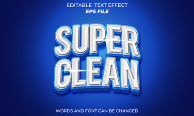 Wall Mural - super clean text effect . font editable, typography, 3d text. vector template