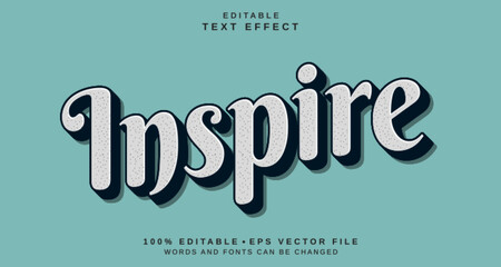 Editable text style effect - Inspire text style theme.