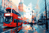 Fototapeta Londyn - Abstract london illustration art background