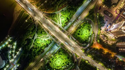 Poster - Time-lapse photography of city scenery of Nanchang, Jiangxi, China	