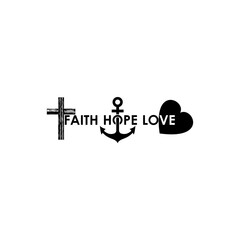 Sticker - Faith hope love icon isolated on transparent background