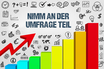 Sticker - Nimm an der Umfrage teil	