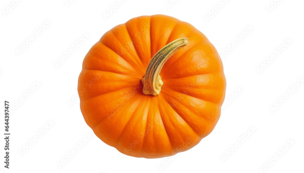 orange pumpkin top view isolated on transparent background cutout Stock ...