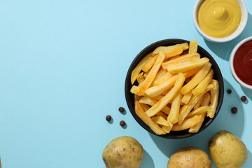 Wall Mural - Fried potato, tasty and fast food concept