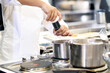 © NORN - Chef preparing food, meal,  chef cooking in the kitchen, Chef decorating dish,  chef at work