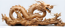 Panorama Chinese Wooden Dragon 2024.AI Generated.