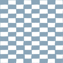 Seamless Repeat Vector Irregular Hand Drawn Doodle Checkerboard Check Grid Pattern Geometric