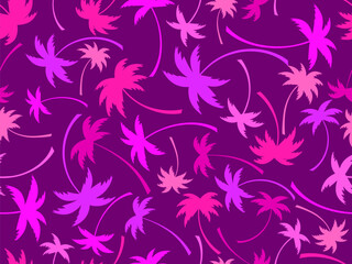 Wall Mural - colorful palm trees seamless pattern. summer time, wallpaper with tropical palm trees pattern. desig