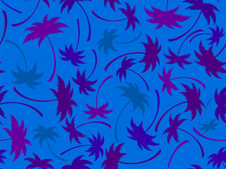 Wall Mural - colorful palm trees seamless pattern. summer time, wallpaper with tropical palm trees pattern. desig