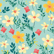 © imane - 3D Flower Seamless Pattern