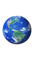 Wall Mural - This video features a seamless loop animation of the Earth rotating, set against a white background. The footage is endless and showcases the actual planet in continuous rotation