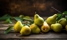 Pears Background. Food Texture. For Banner, Postcard, Book Illustration. Created With Generative AI Tools