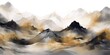 AI Generated. AI Generative. Watercolor drawing painting mountains landscape background. Outdoor nature adventure travel hiking trekking inspiration. Graphic Art