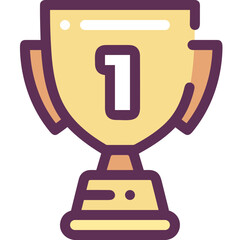 Winner success icon symbol vector image. Illustration of reward champion win championship bedge design image 