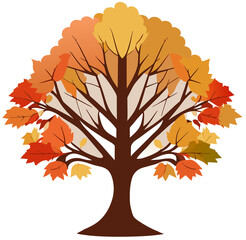 Wall Mural - autumn tree clipart
