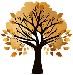 Wall Mural - autumn tree with leaves
