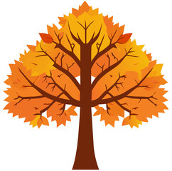 Wall Mural - autumn tree clipart