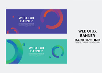 Web Ui Ux Banner Design. Web Ui Ux Template Banner. Editable Banner vector