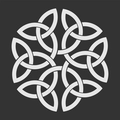 Wall Mural - Celtic knot isolated on white background. Vector illustration