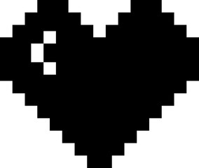 Wall Mural - Heart 8 bit pixel icon