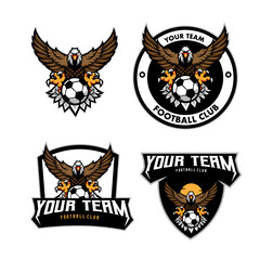 Wall Mural - Eagle football mascot logo design