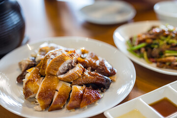 Wall Mural - Chinese Guangdong cuisine Cantonese roast chicken