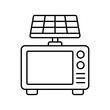 Electric oven via solar Vector Icon which can easily modify or edit

