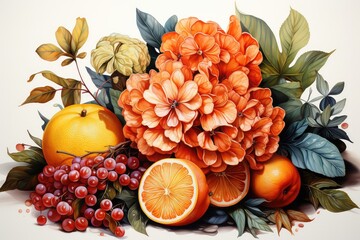 Sticker - still life with fruits