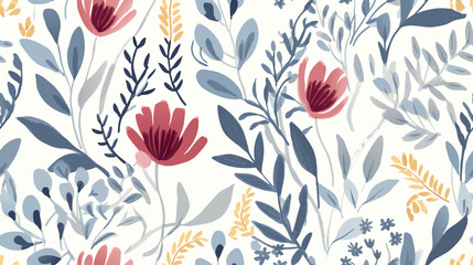 Wall Mural - Seamless vector floral pattern, seamless flowers pattern , floral pattern, flowers pattern For summer print dress, flowers print. Modern botanical pattern, Fashionable template.
