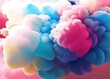 Luxury pastel teal and pink smoke motion background