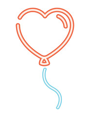 Wall Mural - helium neon heart balloon icon