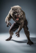 demon werewolf in a professional studio background. 