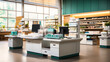Pharmacy counters with automated dispensing systems