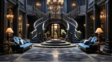 Dramatic Entryways With Oversized Black Chandeliers