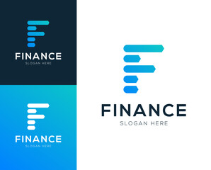 Poster - Initial letter F and Finance element logo design vector illustration