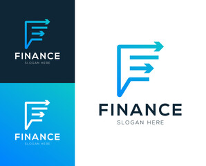 Poster - Initial letter F and Finance element logo design vector illustration