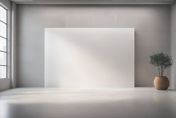 A white wall with a large empty space in the middle